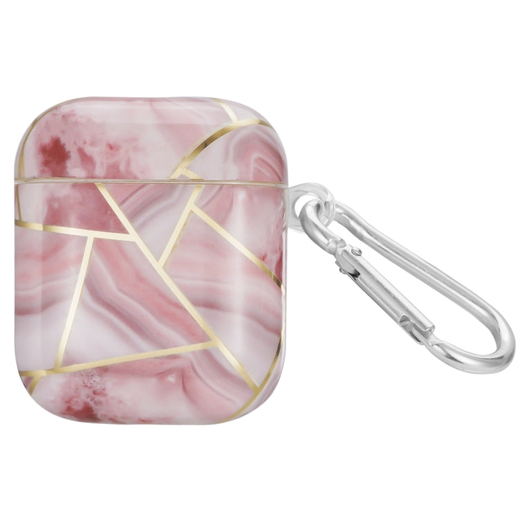 Electroplate Marble Pattern Wireless Earphone Protective Case with Hook, For AirPods Pro 2, For AirPods 3, For AirPods Pro, For AirPods 1 / 2