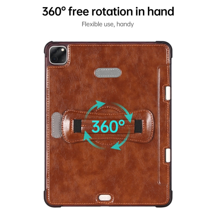 360 Degree Rotation Handheld Leather Back Tablet Case with Pencil Slot, For iPad 10.2 / Pro 10.5 / Air 3, For iPad Air / Air 2 / Pro 9.7 / 9.7 2017-2018, For iPad Air 11 2024 / Air 4 / Air 5