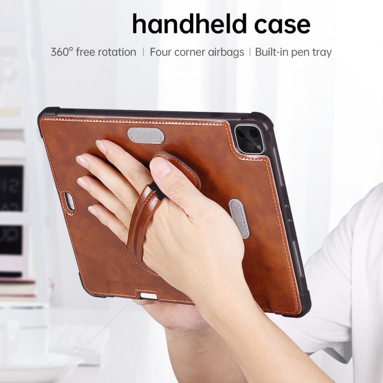 360 Degree Rotation Handheld Leather Back Tablet Case with Pencil Slot, For iPad 10.2 / Pro 10.5 / Air 3, For iPad Air / Air 2 / Pro 9.7 / 9.7 2017-2018, For iPad Air 11 2024 / Air 4 / Air 5