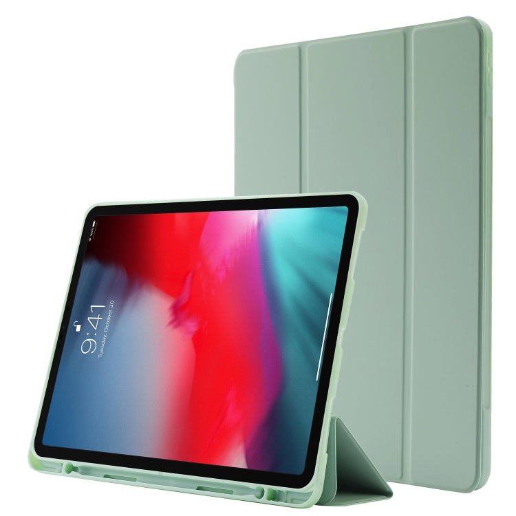 Skin Feel Pen Holder Tri-fold Tablet Leather Case, For iPad Air 2 / Air / 9.7 2018 / 9.7 2017, For iPad 10.2 2019 / iPad 10.2 2020 / iPad Air 3 / iPad Pro 10.5, For iPad Pro 11 2022 / 2021 / 2020 / 2018