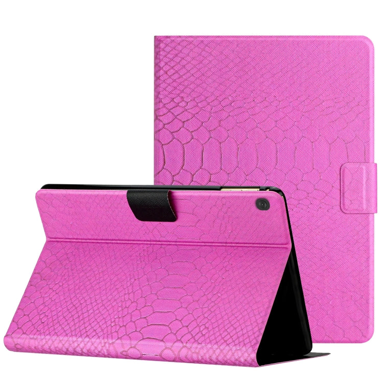 Solid Color Crocodile Texture Leather Smart Tablet Case, For iPad mini 2024 / mini 6, For iPad mini 5/4/3/2/1, For Huawei MediaPad M5 lite 10.1, For Lenovo Tab M10