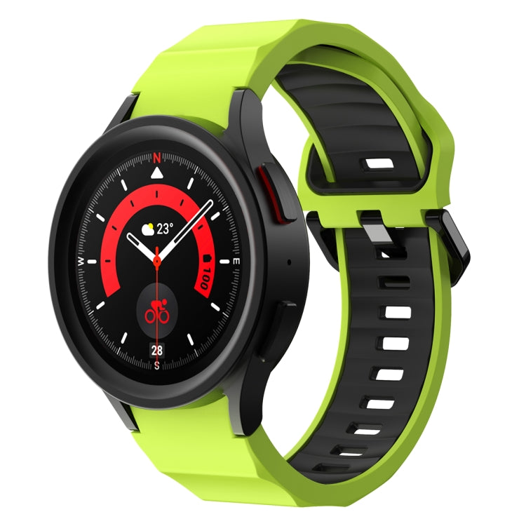 Wave Two Color Silicone Watch Band, For Samsung Galaxy Watch5 Pro