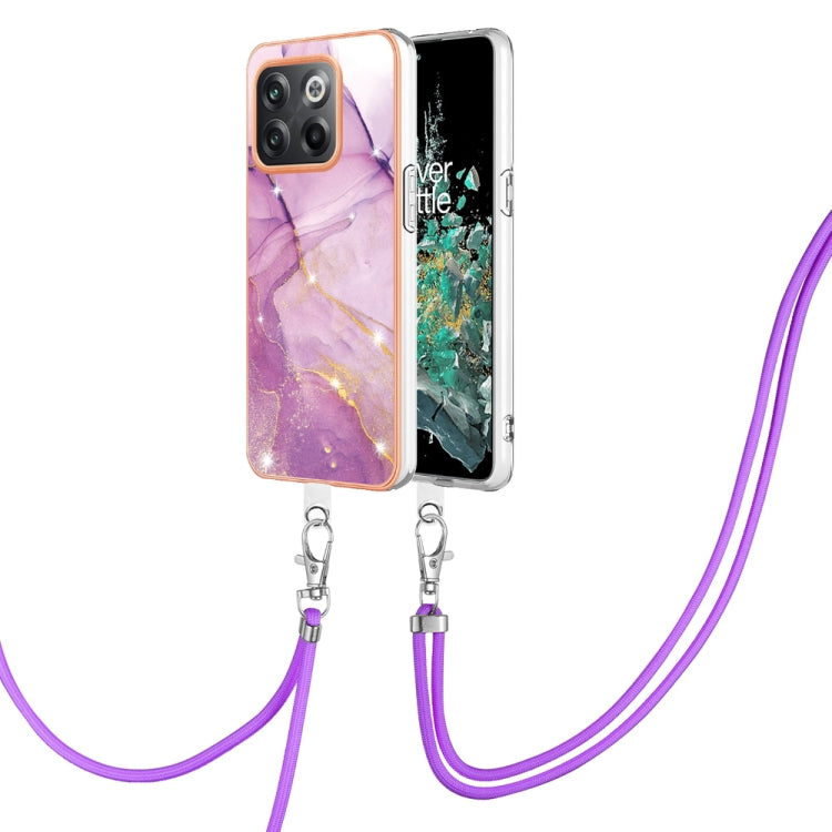 Electroplating Marble Dual-side IMD Phone Case with Lanyard, For OnePlus 10T 5G / Ace Pro, For Motorola Moto E22, For Motorola Moto E32 4G / E32s, For OPPO A17, For Sony Xperia 1 IV