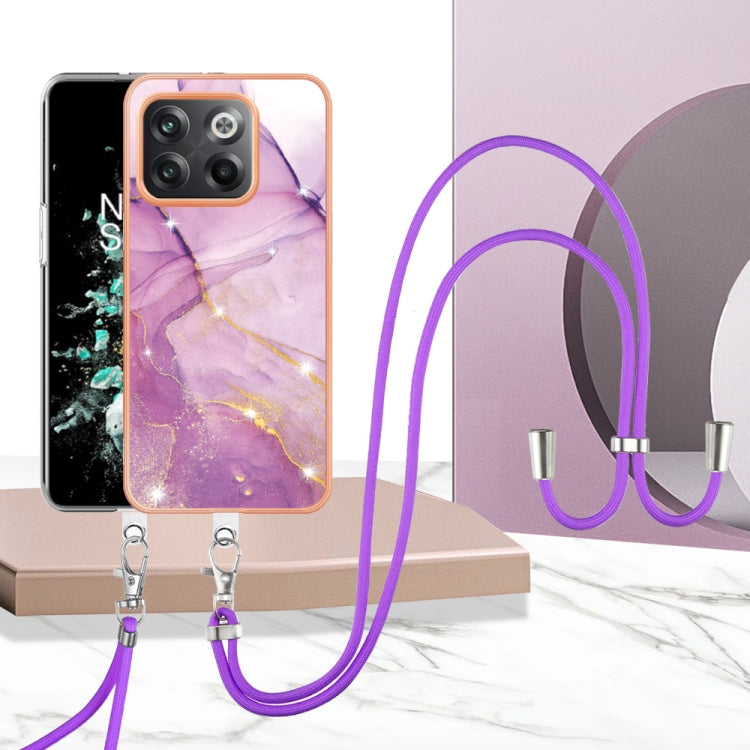 Electroplating Marble Dual-side IMD Phone Case with Lanyard, For OnePlus 10T 5G / Ace Pro, For Motorola Moto E22, For Motorola Moto E32 4G / E32s, For OPPO A17, For Sony Xperia 1 IV