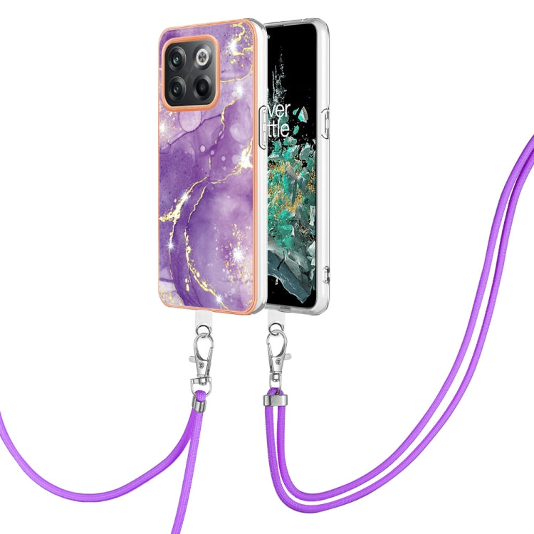 Electroplating Marble Dual-side IMD Phone Case with Lanyard, For OnePlus 10T 5G / Ace Pro, For Motorola Moto E22, For Motorola Moto E32 4G / E32s, For OPPO A17, For Sony Xperia 1 IV