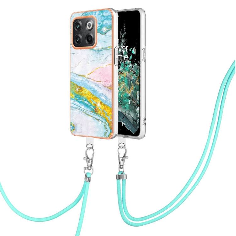 Electroplating Marble Dual-side IMD Phone Case with Lanyard, For OnePlus 10T 5G / Ace Pro, For Motorola Moto E22, For Motorola Moto E32 4G / E32s, For OPPO A17, For Sony Xperia 1 IV