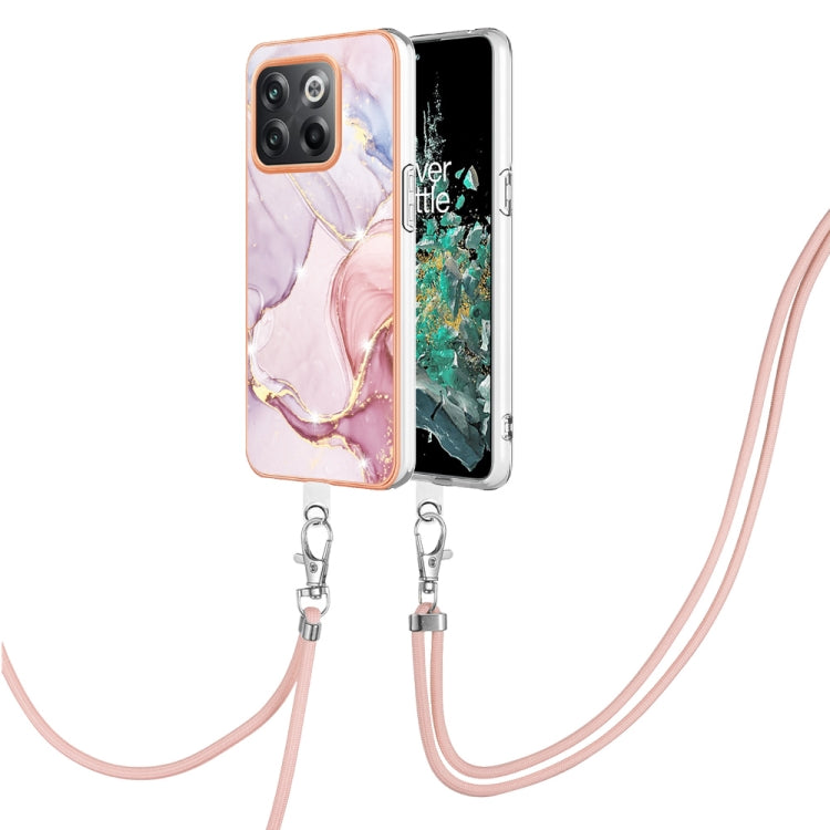 Electroplating Marble Dual-side IMD Phone Case with Lanyard