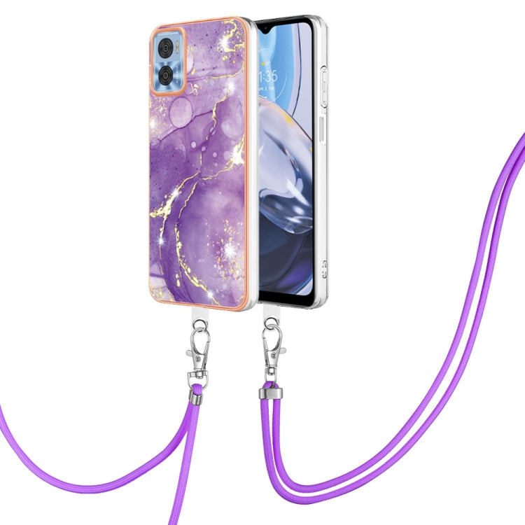 Electroplating Marble Dual-side IMD Phone Case with Lanyard, For OnePlus 10T 5G / Ace Pro, For Motorola Moto E22, For Motorola Moto E32 4G / E32s, For OPPO A17, For Sony Xperia 1 IV