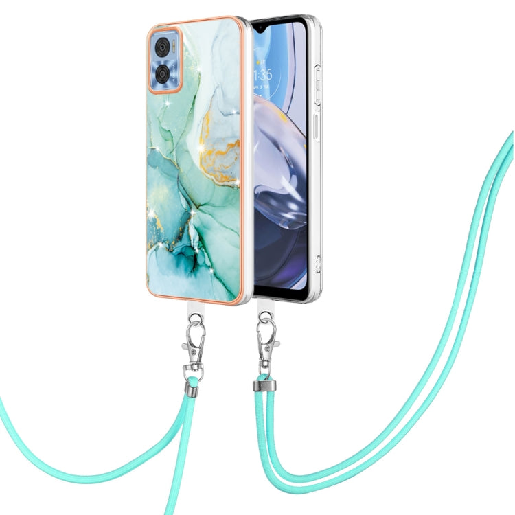 Electroplating Marble Dual-side IMD Phone Case with Lanyard