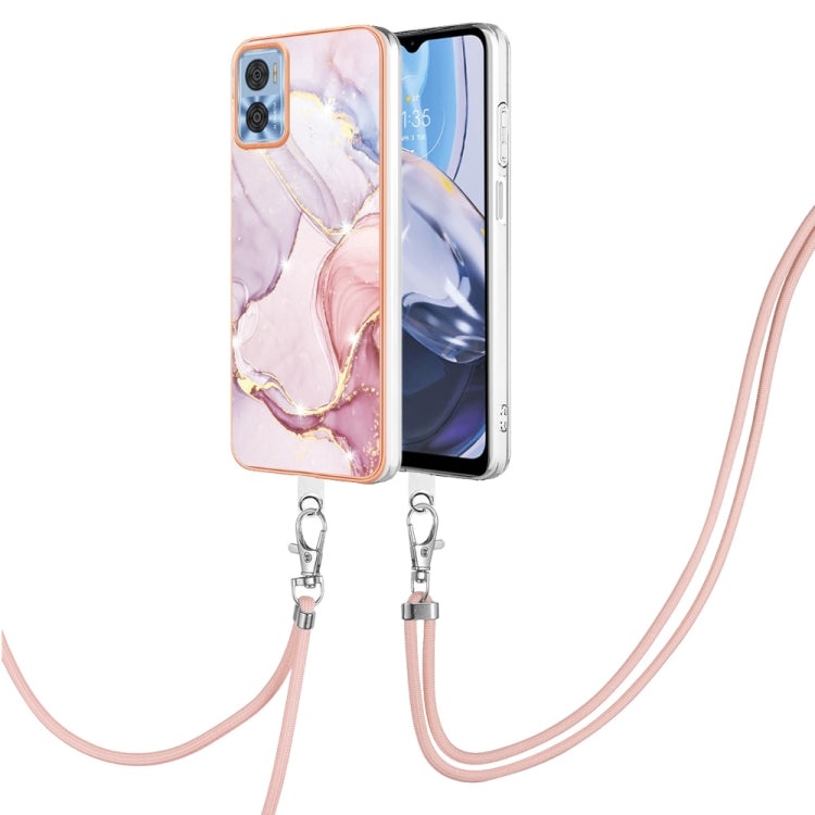 Electroplating Marble Dual-side IMD Phone Case with Lanyard