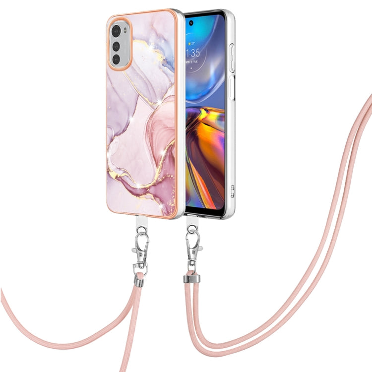 Electroplating Marble Dual-side IMD Phone Case with Lanyard, For OnePlus 10T 5G / Ace Pro, For Motorola Moto E22, For Motorola Moto E32 4G / E32s, For OPPO A17, For Sony Xperia 1 IV