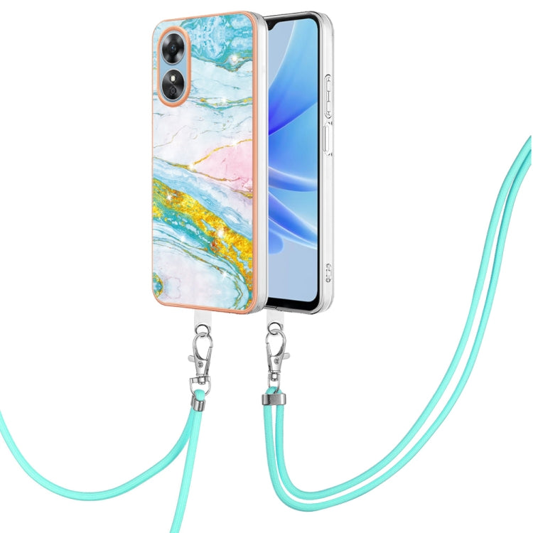 Electroplating Marble Dual-side IMD Phone Case with Lanyard, For OnePlus 10T 5G / Ace Pro, For Motorola Moto E22, For Motorola Moto E32 4G / E32s, For OPPO A17, For Sony Xperia 1 IV