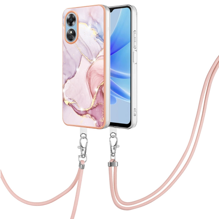 Electroplating Marble Dual-side IMD Phone Case with Lanyard, For OnePlus 10T 5G / Ace Pro, For Motorola Moto E22, For Motorola Moto E32 4G / E32s, For OPPO A17, For Sony Xperia 1 IV