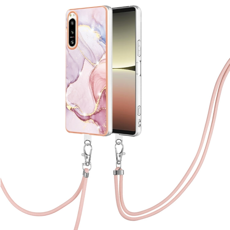 Electroplating Marble Dual-side IMD Phone Case with Lanyard, For Sony Xperia 5 IV, For Sony Xperia 10 IV, For Xiaomi Redmi A1, For Xiaomi Redmi Note 11T Pro / Note 11T Pro+, For Xiaomi Poco M4 Pro 4G