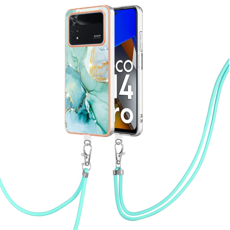 Electroplating Marble Dual-side IMD Phone Case with Lanyard, For Sony Xperia 5 IV, For Sony Xperia 10 IV, For Xiaomi Redmi A1, For Xiaomi Redmi Note 11T Pro / Note 11T Pro+, For Xiaomi Poco M4 Pro 4G