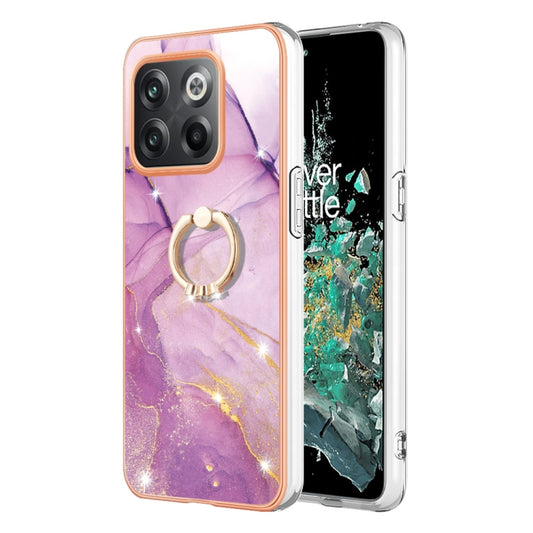 Electroplating Marble IMD Phone Case with Ring Holder, For OnePlus 10T 5G / Ace Pro, For Motorola Moto E22, For Motorola Moto E32 4G / E32s, For OPPO A17, For Sony Xperia 1 IV