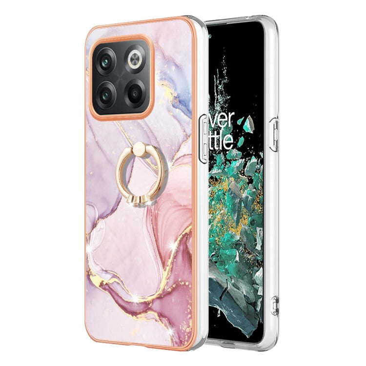 Electroplating Marble IMD Phone Case with Ring Holder, For OnePlus 10T 5G / Ace Pro, For Motorola Moto E22, For Motorola Moto E32 4G / E32s, For OPPO A17, For Sony Xperia 1 IV