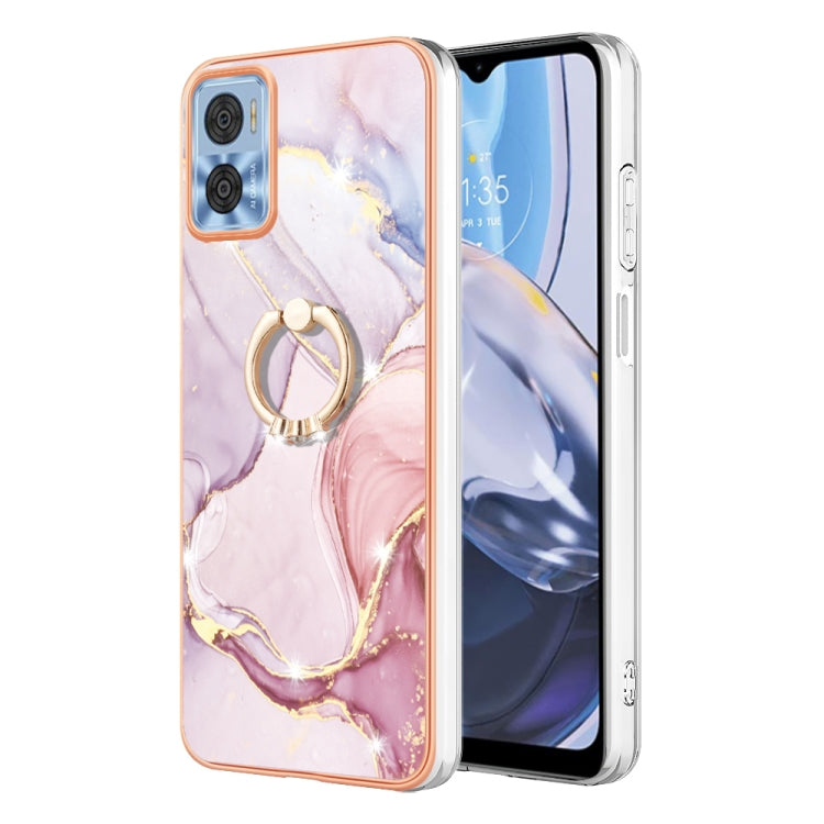 Electroplating Marble IMD Phone Case with Ring Holder, For OnePlus 10T 5G / Ace Pro, For Motorola Moto E22, For Motorola Moto E32 4G / E32s, For OPPO A17, For Sony Xperia 1 IV