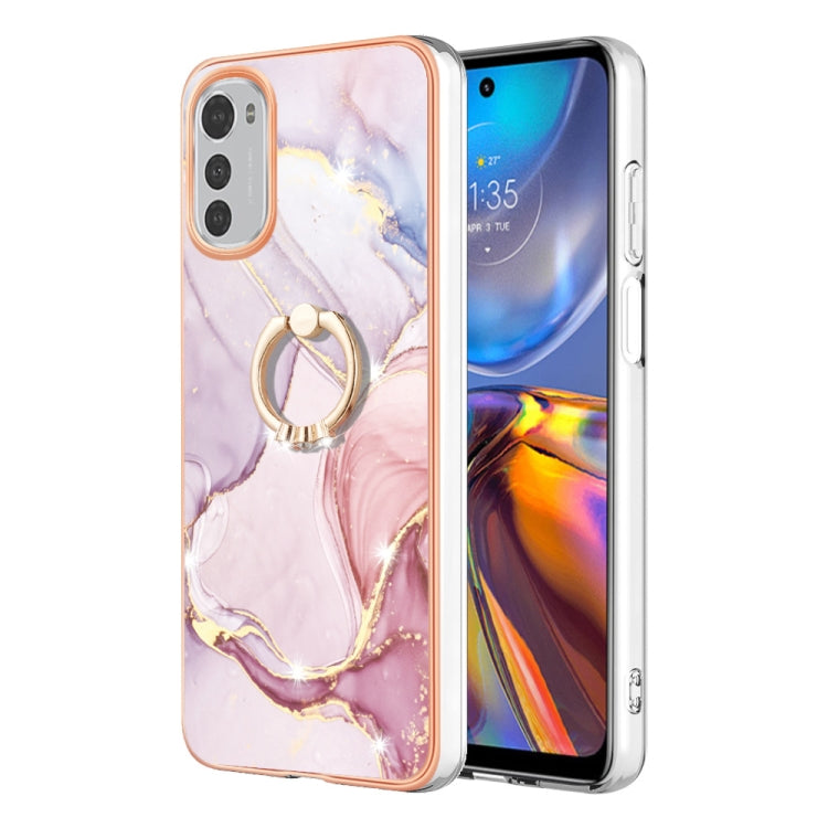 Electroplating Marble IMD Phone Case with Ring Holder, For OnePlus 10T 5G / Ace Pro, For Motorola Moto E22, For Motorola Moto E32 4G / E32s, For OPPO A17, For Sony Xperia 1 IV