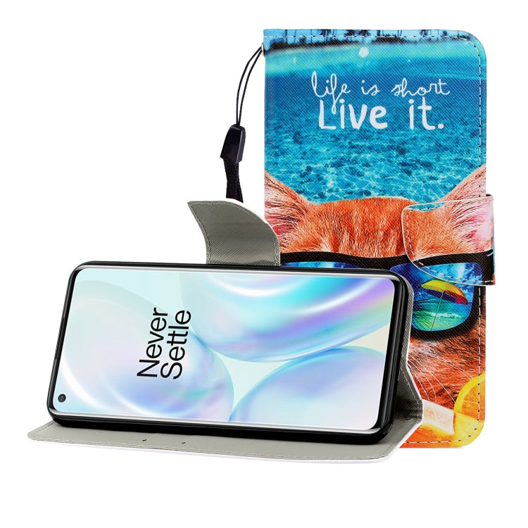 Colored Drawing Horizontal Flip Leather Case with Holder & Card Slot & Wallet