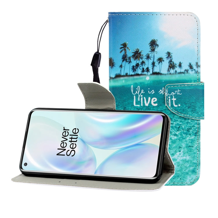Colored Drawing Horizontal Flip Leather Case with Holder & Card Slot & Wallet