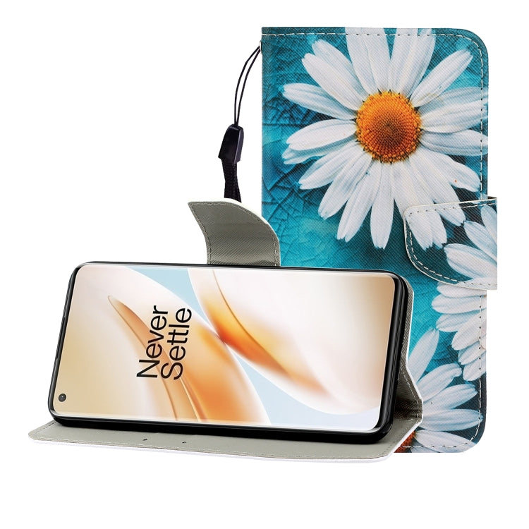 Colored Drawing Horizontal Flip Leather Case with Holder & Card Slot & Wallet, For One Plus 8 Pro