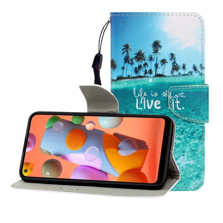 Colored Drawing Horizontal Flip Leather Case with Holder & Card Slot & Wallet, For Huawei Nova 5