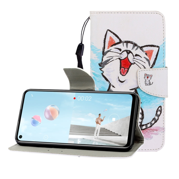 Colored Drawing Horizontal Flip Leather Case with Holder & Card Slot & Wallet, For Huawei Nova 7 SE