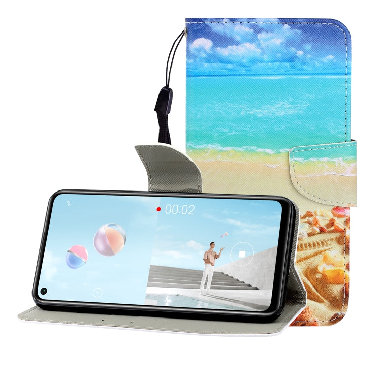 Colored Drawing Horizontal Flip Leather Case with Holder & Card Slot & Wallet