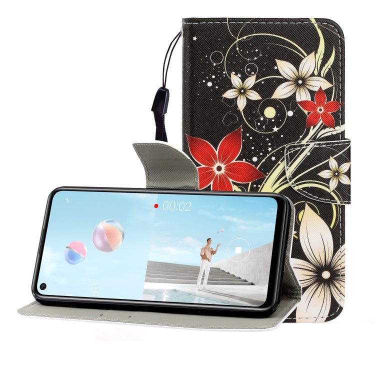 Colored Drawing Horizontal Flip Leather Case with Holder & Card Slot & Wallet