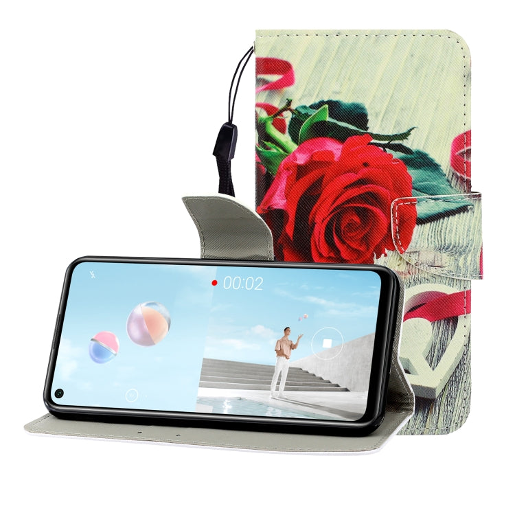 Colored Drawing Horizontal Flip Leather Case with Holder & Card Slot & Wallet