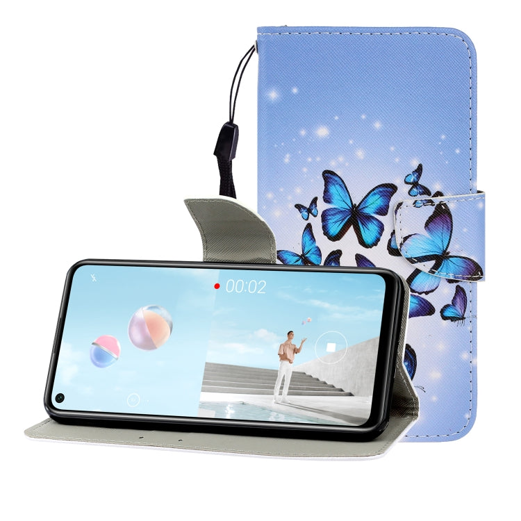 Colored Drawing Horizontal Flip Leather Case with Holder & Card Slot & Wallet