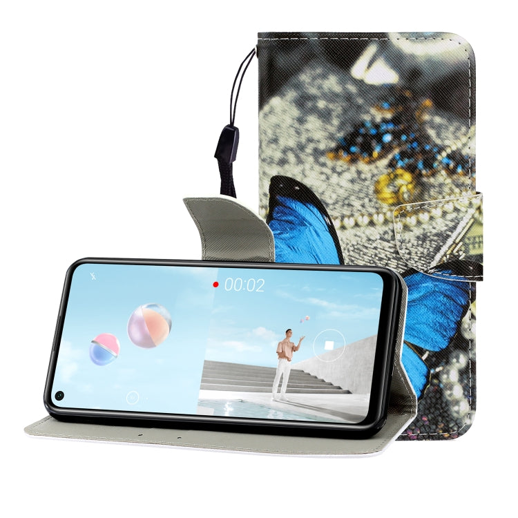 Colored Drawing Horizontal Flip Leather Case with Holder & Card Slot & Wallet