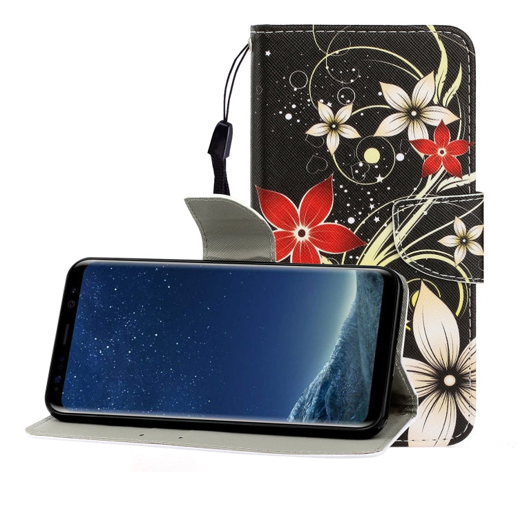 Colored Drawing Horizontal Flip Leather Case with Holder & Card Slot & Wallet, For Galaxy S8 Plus