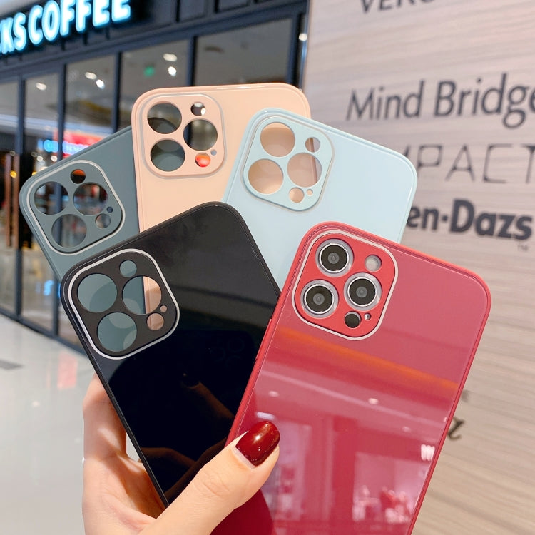 Solid Color Tempered Glass Phone Case, For iPhone 11 Pro Max, For iPhone 11 Pro