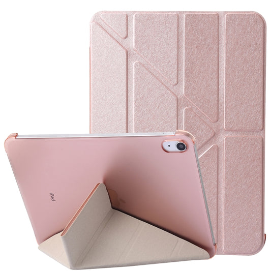 Silk Texture Horizontal Deformation Flip Tablet Leather Case with Holder, For iPad 10th Gen 10.9 2022