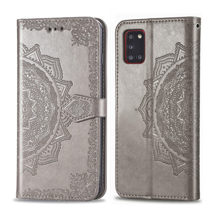 Embossed Mandala Pattern PC + TPU Horizontal Flip Leather Case with Holder & Card Slots, For Galaxy A31, For Galaxy A41, For Galaxy A41 (Japanese Version), For Galaxy M31, For Galaxy XCover Pro