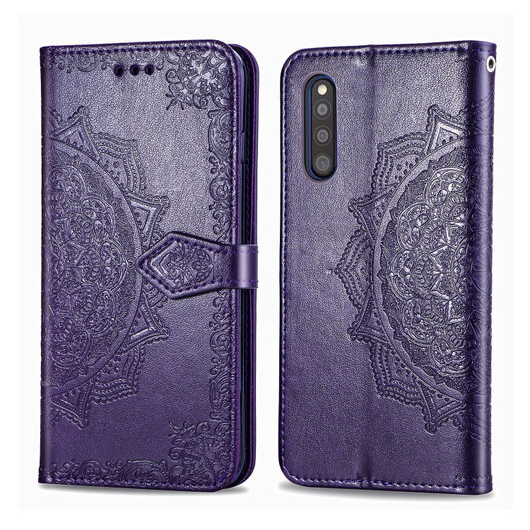 Embossed Mandala Pattern PC + TPU Horizontal Flip Leather Case with Holder & Card Slots, For Galaxy A31, For Galaxy A41, For Galaxy A41 (Japanese Version), For Galaxy M31, For Galaxy XCover Pro