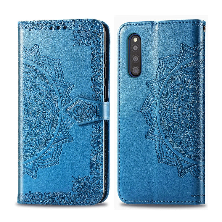 Embossed Mandala Pattern PC + TPU Horizontal Flip Leather Case with Holder & Card Slots, For Galaxy A31, For Galaxy A41, For Galaxy A41 (Japanese Version), For Galaxy M31, For Galaxy XCover Pro