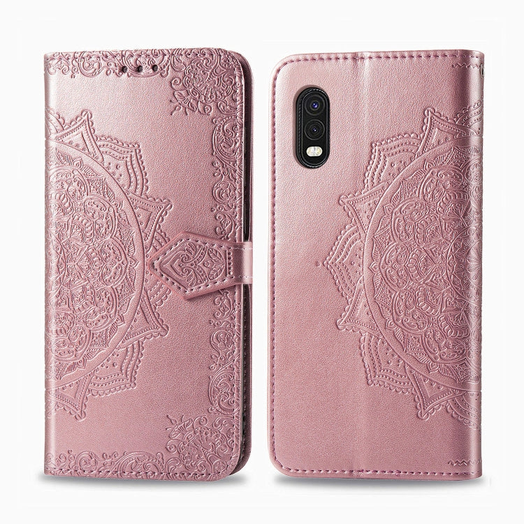 Embossed Mandala Pattern PC + TPU Horizontal Flip Leather Case with Holder & Card Slots, For Galaxy A31, For Galaxy A41, For Galaxy A41 (Japanese Version), For Galaxy M31, For Galaxy XCover Pro