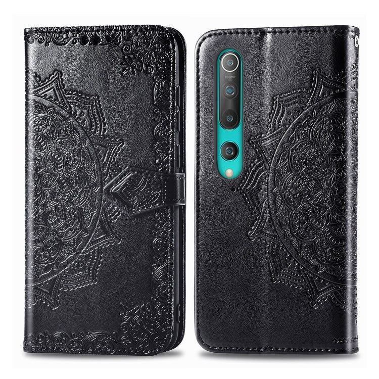 Embossed Mandala Pattern PC + TPU Horizontal Flip Leather Case with Holder & Card Slots, For Sony Xperia 1 II, For Sharp Aquos R5G, For Sharp Zero 2, For Xiaomi Mi 10 Pro 5G, For Xiaomi Mi 10 5G