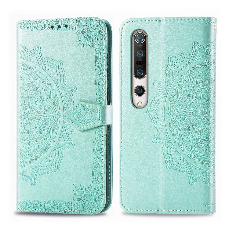 Embossed Mandala Pattern PC + TPU Horizontal Flip Leather Case with Holder & Card Slots, For Sony Xperia 1 II, For Sharp Aquos R5G, For Sharp Zero 2, For Xiaomi Mi 10 Pro 5G, For Xiaomi Mi 10 5G