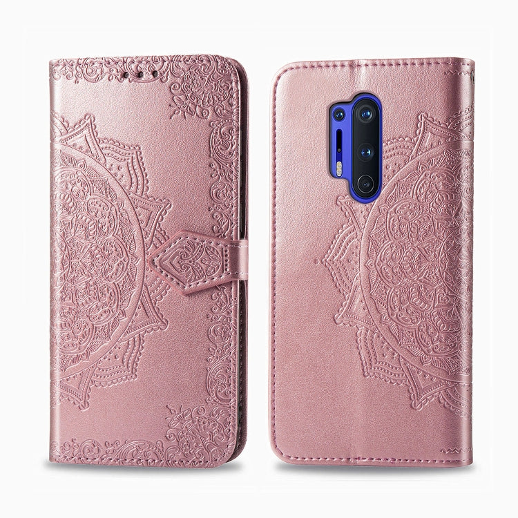 Embossed Mandala Pattern PC + TPU Horizontal Flip Leather Case with Holder & Card Slots, For OnePlus 8 Pro