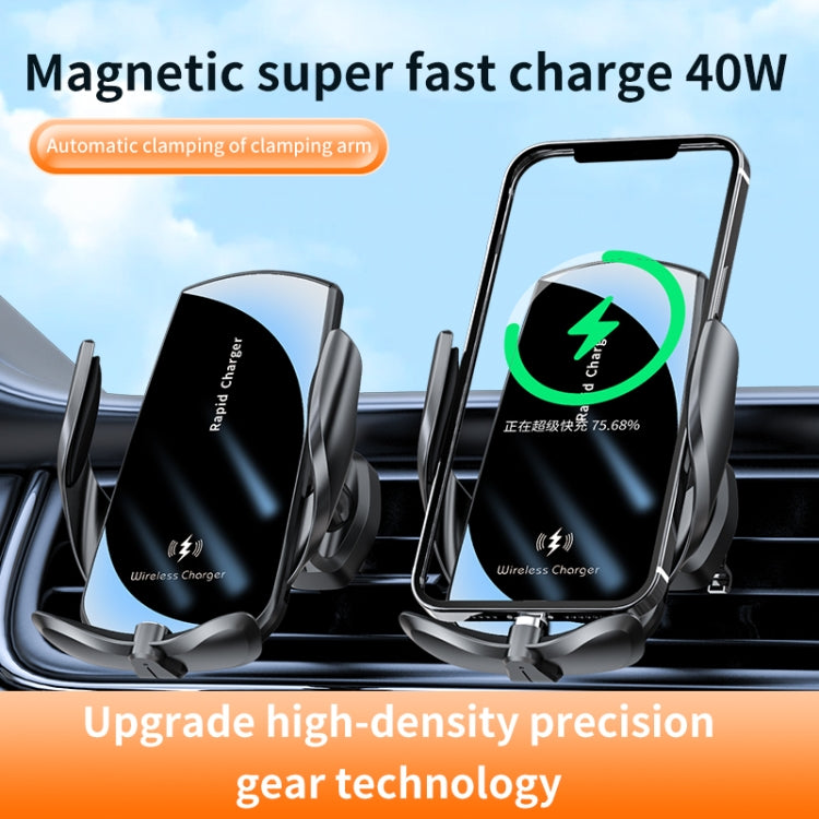 V5S 40W Magnetic Fast Charging Car Phone Holder, V5S 40W Black