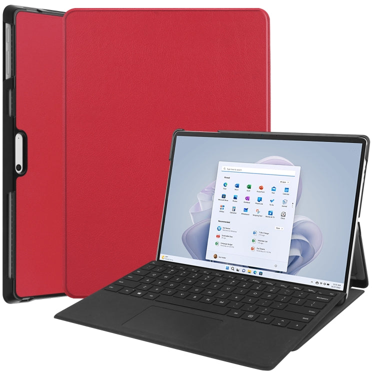 Custer Pure Color Holder Leather Tablet Case, For Microsoft Surface Pro 9