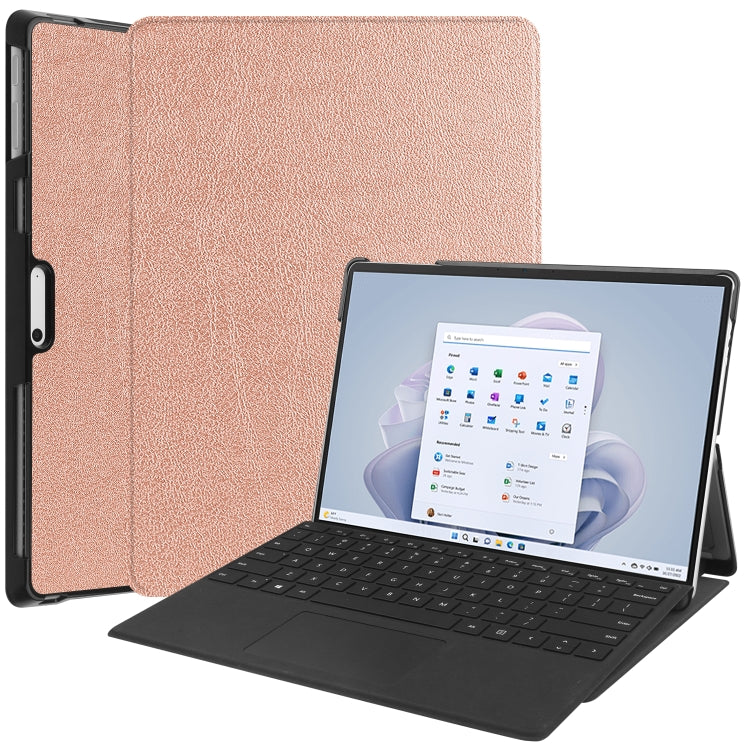 Custer Pure Color Holder Leather Tablet Case, For Microsoft Surface Pro 9