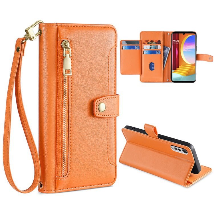 Sheep Texture Cross-body Zipper Wallet Leather Phone Case, For LG K52, For LG Velvet, For Motorola Edge, For Motorola Moto G72 4G, For Motorola Edge X30