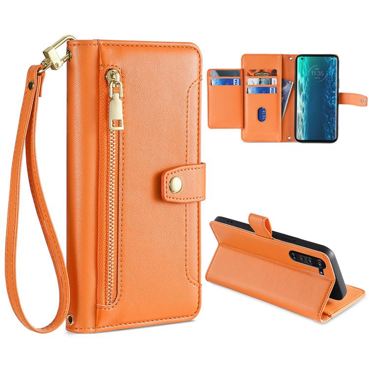 Sheep Texture Cross-body Zipper Wallet Leather Phone Case, For LG K52, For LG Velvet, For Motorola Edge, For Motorola Moto G72 4G, For Motorola Edge X30