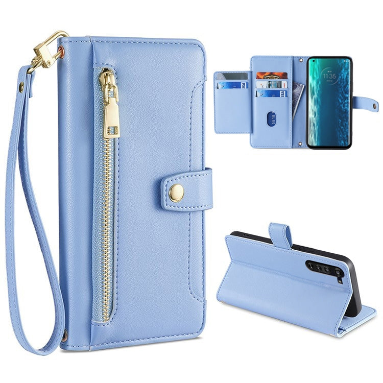 Sheep Texture Cross-body Zipper Wallet Leather Phone Case, For LG K52, For LG Velvet, For Motorola Edge, For Motorola Moto G72 4G, For Motorola Edge X30