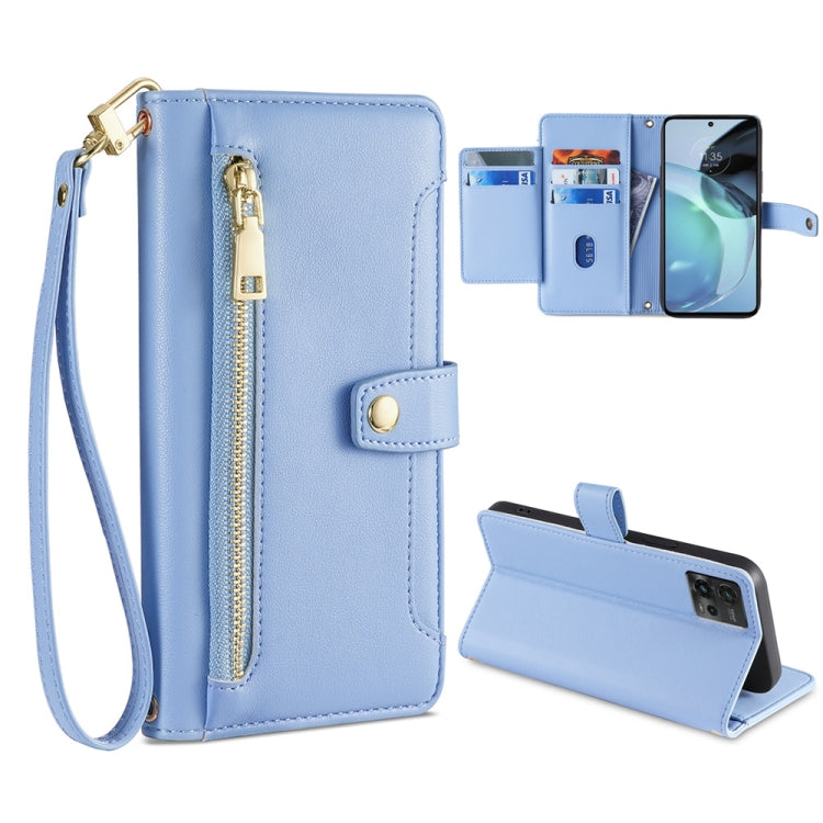 Sheep Texture Cross-body Zipper Wallet Leather Phone Case, For LG K52, For LG Velvet, For Motorola Edge, For Motorola Moto G72 4G, For Motorola Edge X30